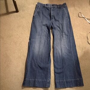 WHBM Extra Highrise Wide Leg Trouser Everyday Soft Jeans size 8.